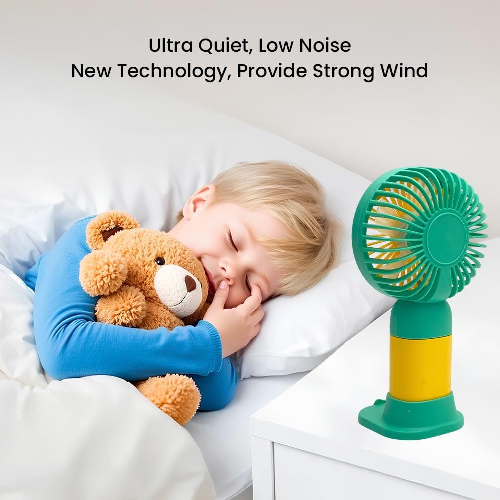 Portable Rechargeable Fan | USB Charging Personal Mini Fan | 3-Speed Adjustable Table Fan for Home, Office & Travel