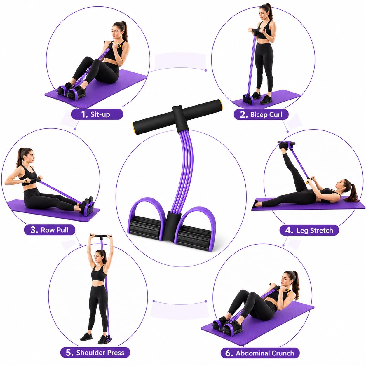 Resistance Band Pedal Exerciser | Full Body Home Workout Equipment