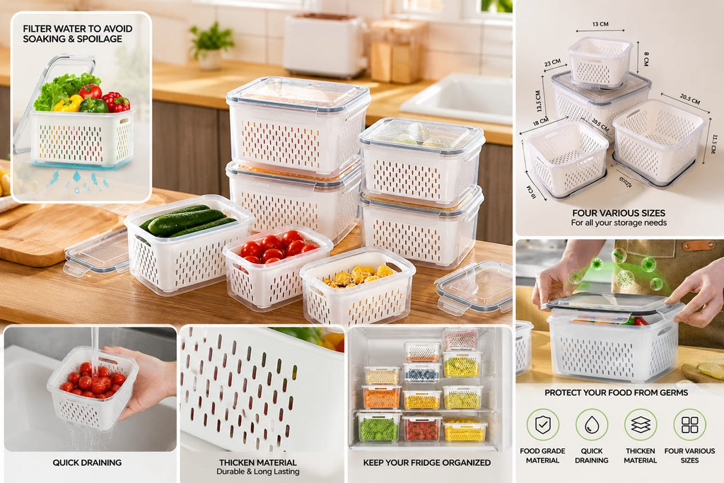 Multipurpose Plastic Storage Basket for Kitchen, Fruits, Vegetables & Snacks