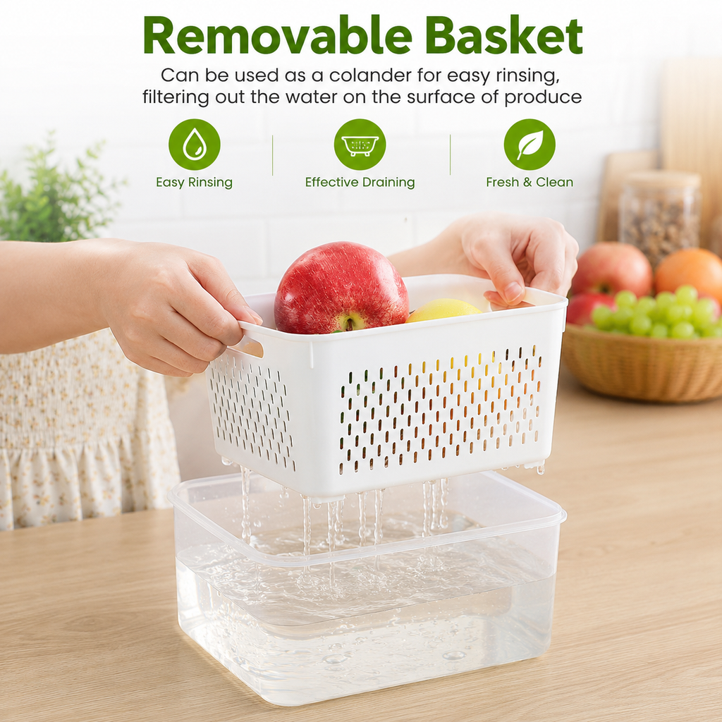 Multipurpose Plastic Storage Basket for Kitchen, Fruits, Vegetables & Snacks