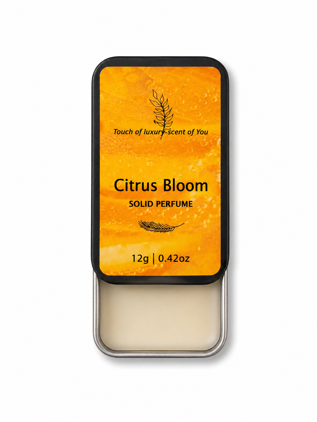 Citrus Bloom Solid Perfume (12g) ko Shopify par sell karna chahte hain, to niche complete product listing di gayi hai.