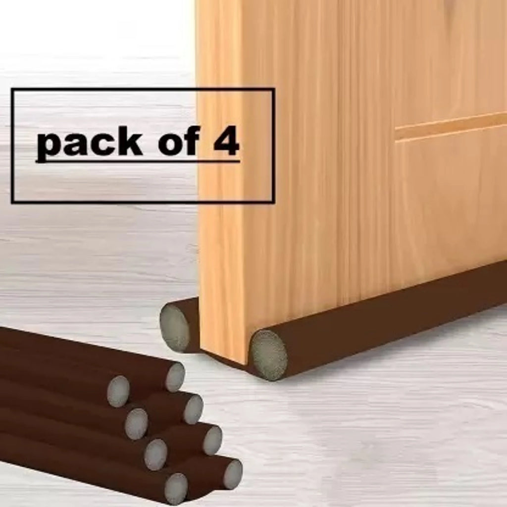 Double Sided Under Door Draft Blocker 39 Inch | Door Bottom Seal for Dust, Noise, Insects & Air Leakage | Energy Saving Door Gap Guard (Brown)